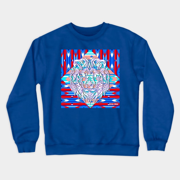 Technicolor lion ecopop Crewneck Sweatshirt by jorge_lebeau